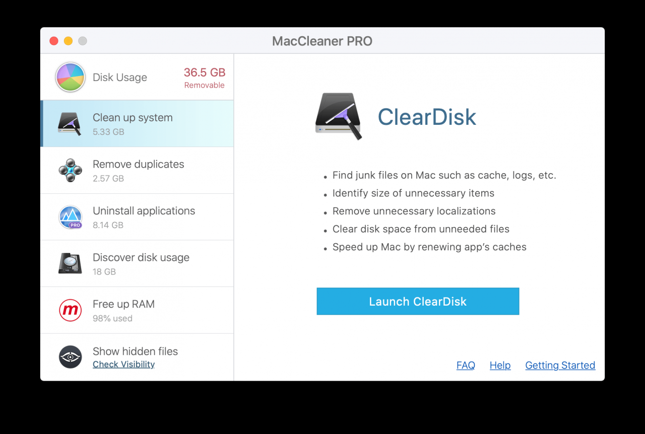 make mac run faster clear caches