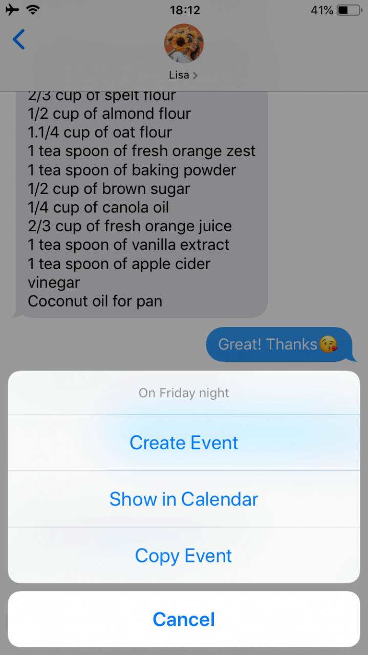 new event on iphone 1