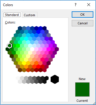 Norme de sélecteur de couleurs