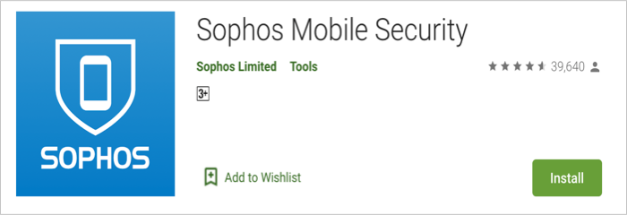 Sécurité mobile Sophos