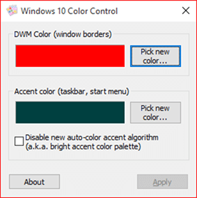 Outils gratuits pour modifier et personnaliser le contrôle des couleurs de Windows 10
