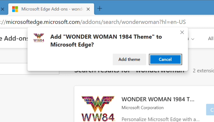 installer et désinstaller des thèmes dans Microsoft Edge sur Windows 10 pic6