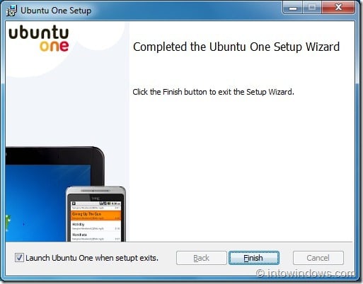 Installation d'Ubuntu One sur Windows 7 Étape 3