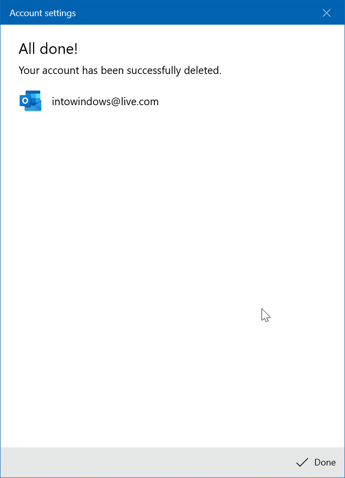 réorganiser les comptes de messagerie dans l'application de messagerie Windows 10 pic4