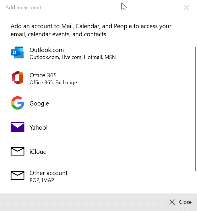 réorganiser les comptes de messagerie dans l'application de messagerie Windows 10 pic8