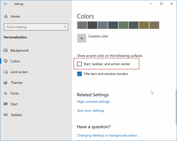 ouvrir les paramètres du menu de démarrage dans Windows 10