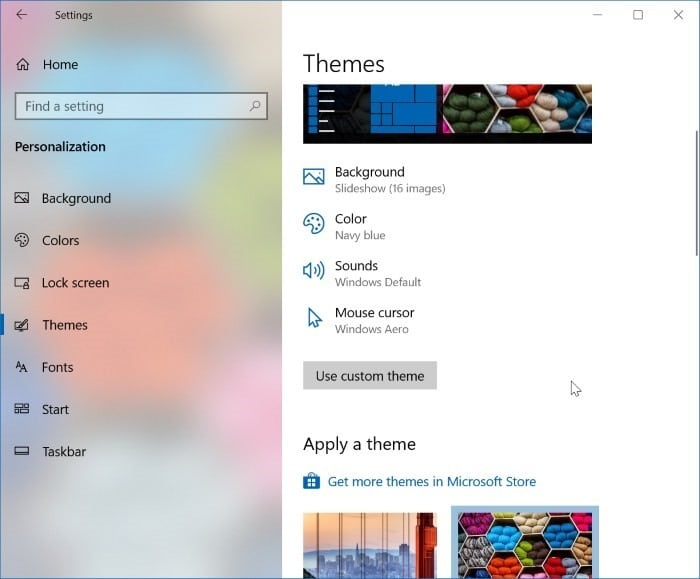 emplacement des thèmes dans Windows 10 pic5
