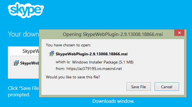 Passer un appel Skype à partir de l'image du site Web Outlook 3
