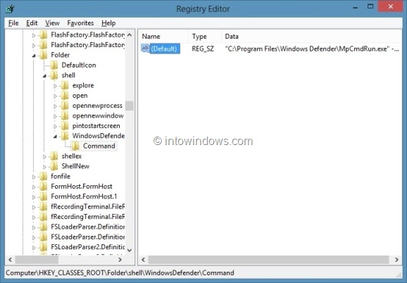 Ajouter une analyse avec Windows Defender Windows 8 Étape 5