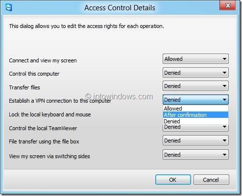Modifier les paramètres de contrôle d'accès TeamViewer Étape 2