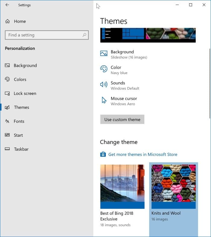 changer le thème Windows 10
