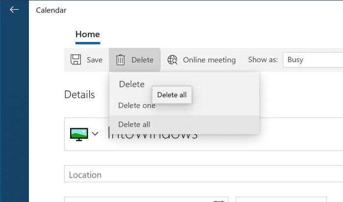 ajouter ou supprimer des rappels dans le calendrier Windows 10 pic11