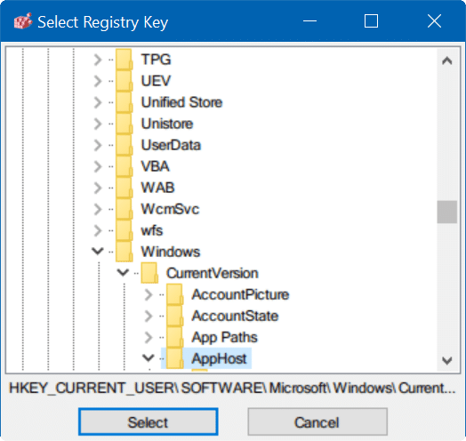 s'approprier le registre dans Windows 10 pic8