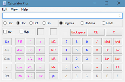 Ancienne calculatrice à l'image de Windows 10 4