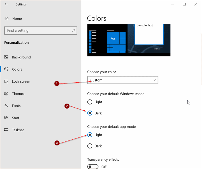 lancez la barre des tâches et le centre de notification est désactivé dans les paramètres de Windows 10 pic1