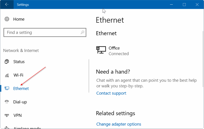 définir la connexion Ethernet comme mesurée dans Windows 10 pic2