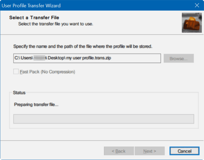 transférer les profils utilisateur dans Windows 10 étape 5