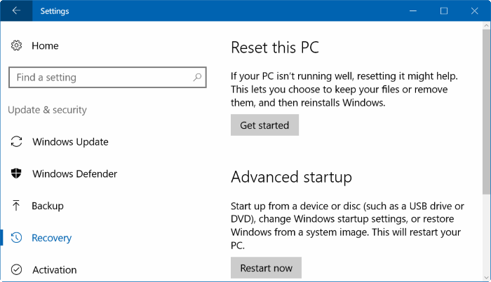 restaurer le registre Windows dans Windows 10 pic1