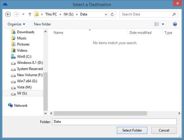 Changer l'emplacement SkyDrive dans Windows 8.1 Step5