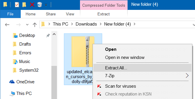 Curseur Mac pour Windows 10
