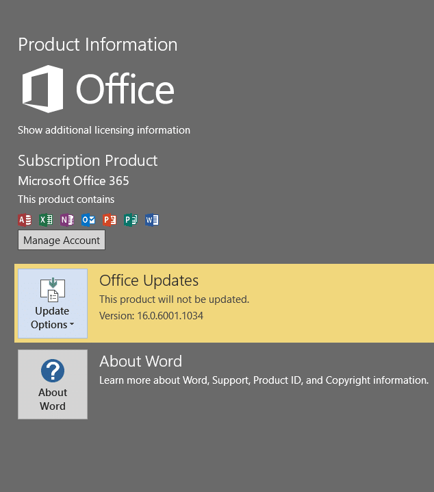 Désactiver les mises à jour d'Office 2016 pic3