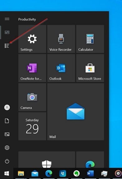 afficher uniquement les vignettes dans le menu Démarrer de Windows 10 pic4