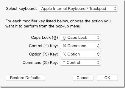 Contrôle c et contrôle v dans l'image Mac 1