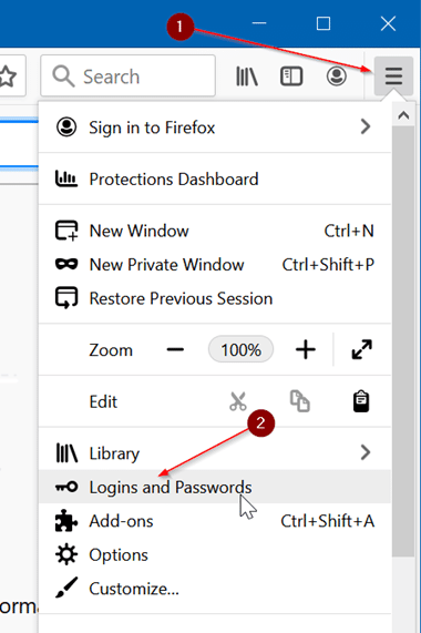 importer des mots de passe dans Firefox à partir d'un fichier CSV pic2.2