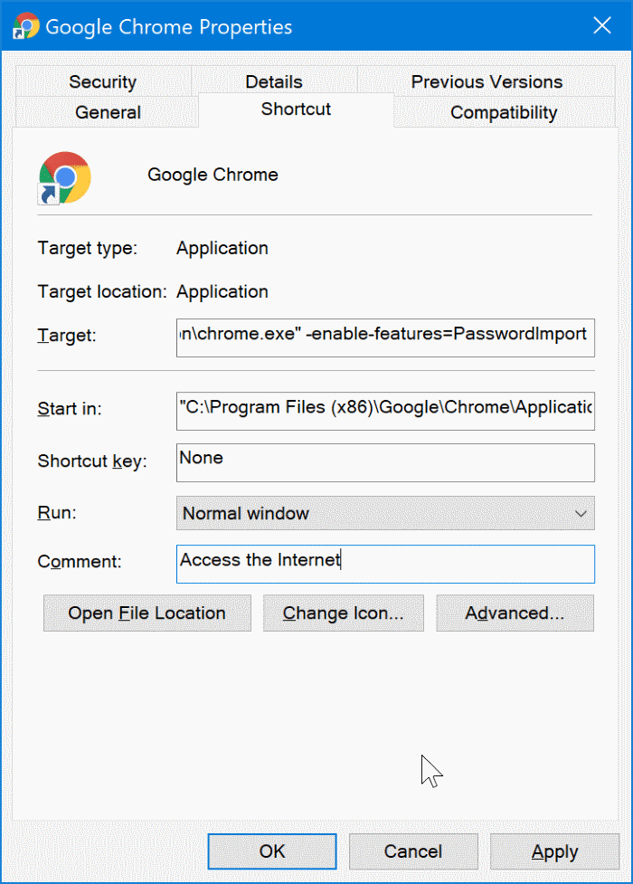 importer des mots de passe dans Chrome à partir du fichier CSV pic12