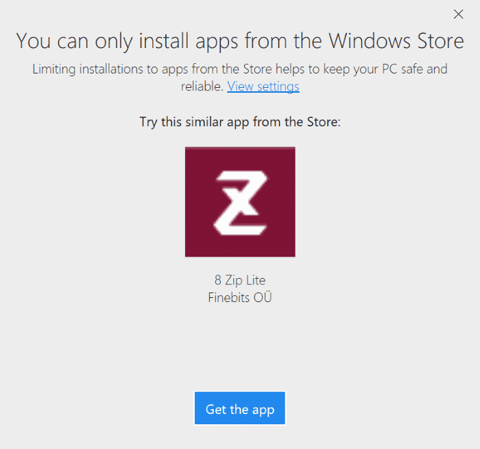 empêcher l'installation d'applications de l'extérieur du magasin dans Windows 10 pic5