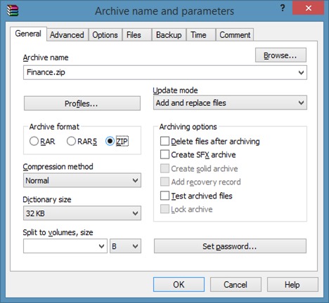 Créer un fichier zip avec mot de passe dans Windows 7 Windows 8 Step5