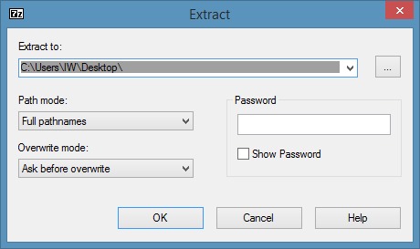 Extraire ou ouvrir des fichiers RAR dans Windows à l'aide de 7zip step2