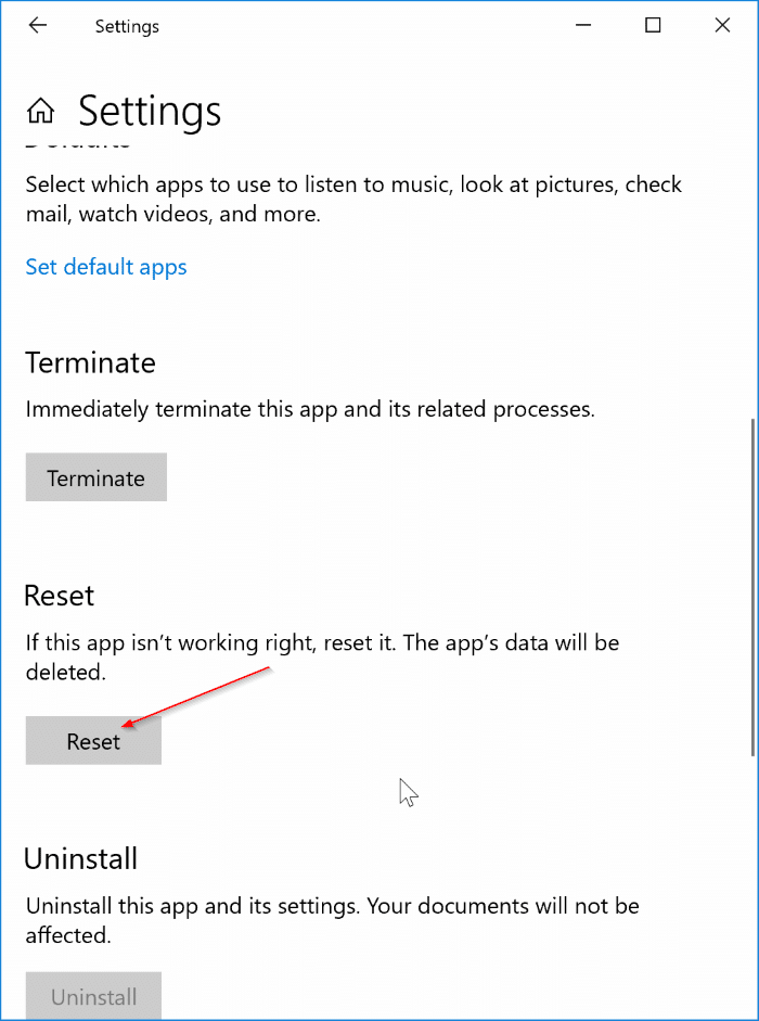L'application Paramètres ne fonctionne pas sous Windows 10 (5)