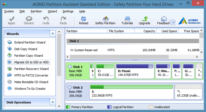 Migrer Windows 8 vers SSD à l'aide de Partition Assistant étape 1