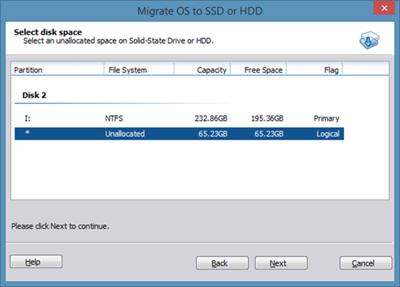 Migrer Windows 8 vers SSD à l'aide de Partition Assistant étape 3
