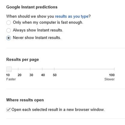 afficher plusieurs résultats de recherche par page dans Google