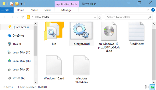 Windows 10 ISO à partir du fichier ESD étape 5