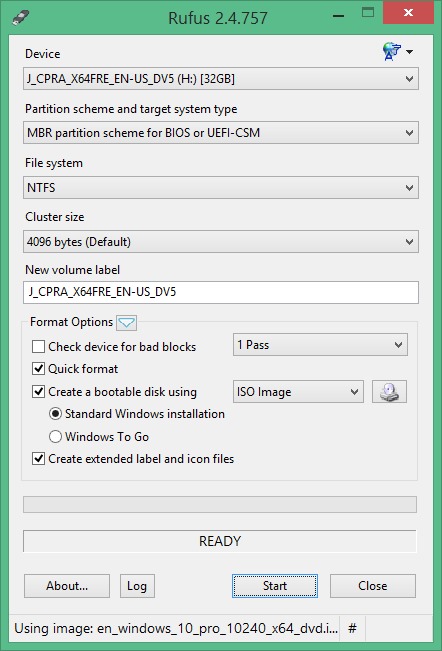 Créer Windows 10 USB ou ISO sans assistance step2