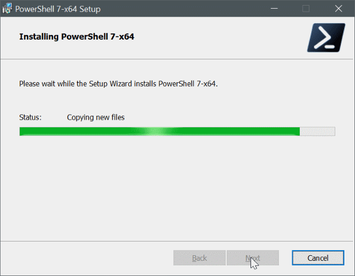 installer PowerShell 7 sur Windows 10 pic10