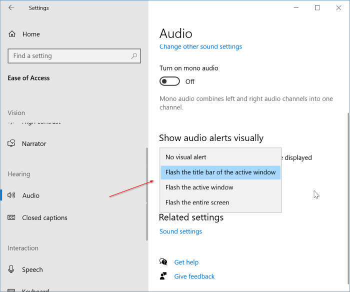 activer ou désactiver l'indicateur sonore et visuel pour le verrouillage des majuscules et le verrouillage des numéros dans Windows 10 pic3