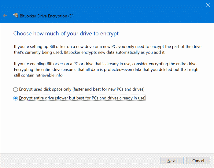 mot de passe protéger les clés USB dans Windows 10 pic4