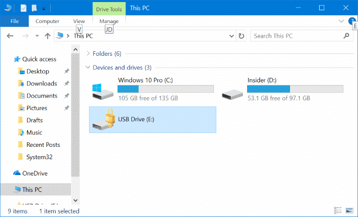 mot de passe protéger les clés USB dans Windows 10 pic8