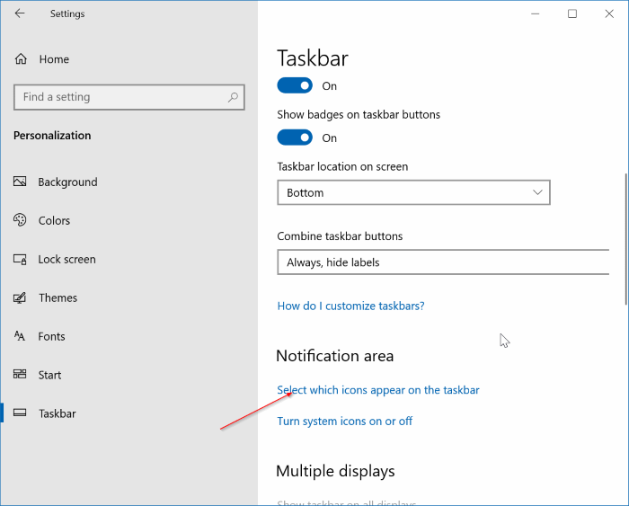 La fonction de masquage automatique sur la barre des tâches ne fonctionne pas dans Windows 10 pic3