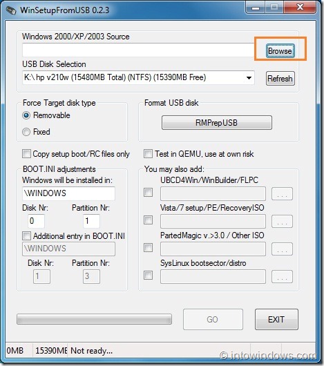 Créer une clé USB à démarrage multiple avec Windows 7 et XP Étape 7