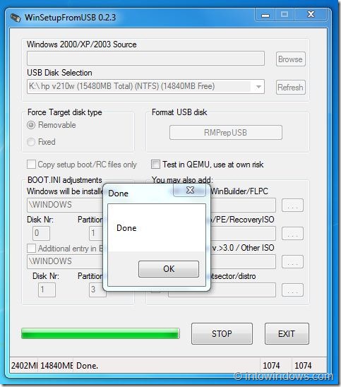 Créer une clé USB à démarrage multiple avec Windows 7 et XP Étape 10A
