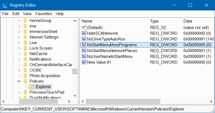 Ajouter ou supprimer le bouton Toutes les applications du menu Démarrer de Windows 10 pic6