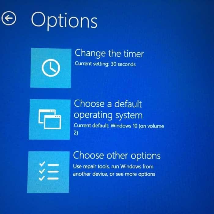 Changer le système d'exploitation par défaut Windows 10 pic1 (3)