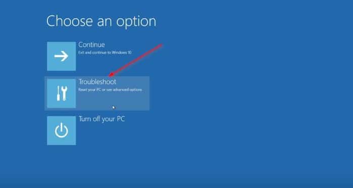 accéder aux paramètres UEFI à partir de Windows 10 étape 5