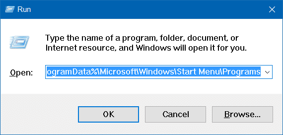 Dossier d'accessoires manquant dans Windows 10 étape 1