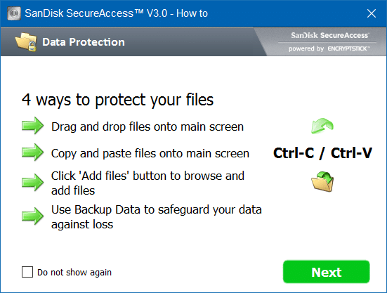 Mot de passe protéger la clé USB SanDisk dans Windows Step8